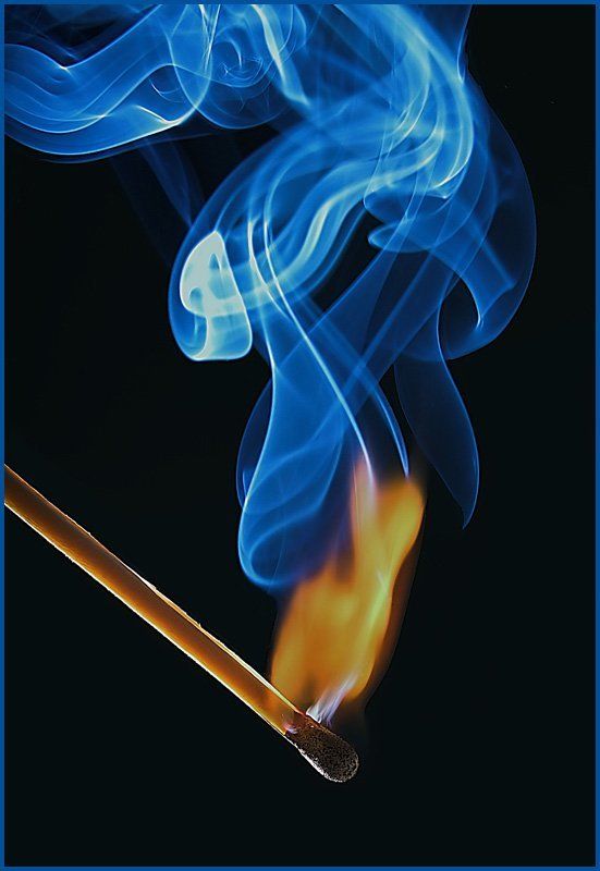 спичка, дым, огонь, макро Пшшшик!photo preview