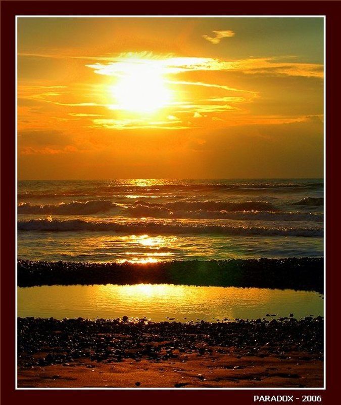 море,горизонт,волны,закат,цвета,солнце,PARADOX Золотой горизонтphoto preview