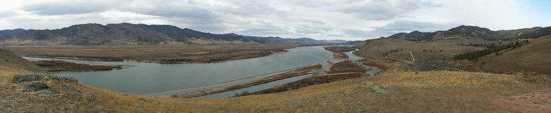 Панорама, Селенга, Бурятия Осень в долине р.Селенгиphoto preview