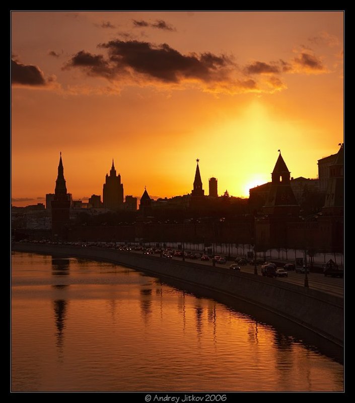 москва, кремль, река, закат, вечер, photohunter Золотой вечерphoto preview
