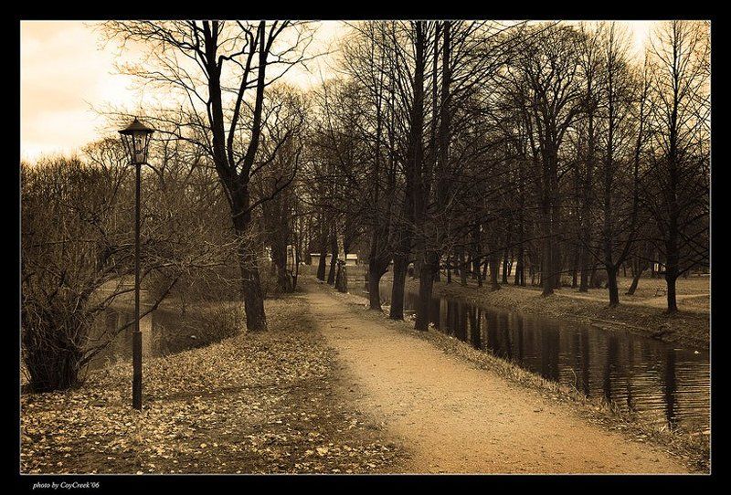 фонарь, дорога, парк Про фонарь и дорогуphoto preview