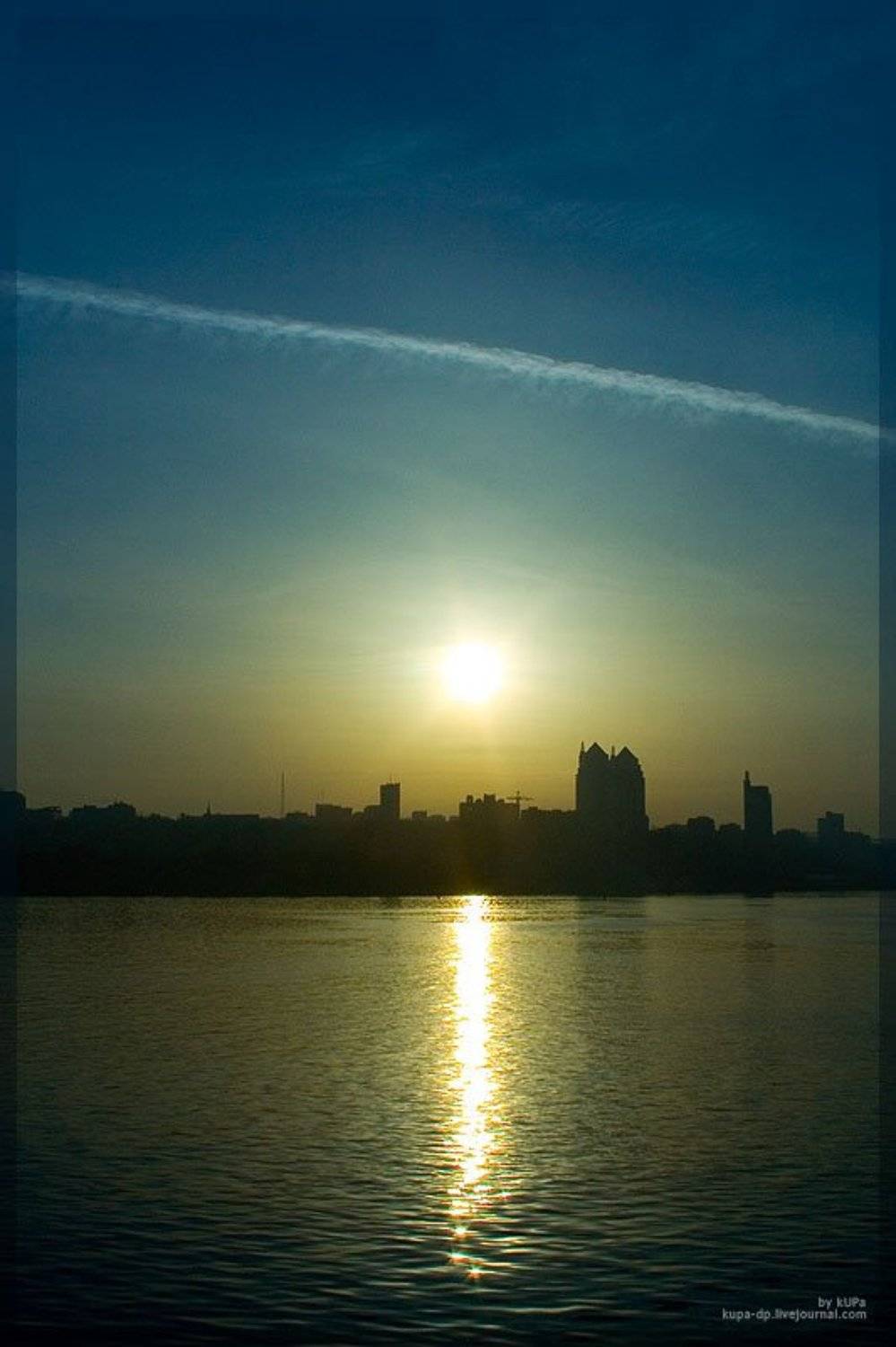 Вечерний Днепр. Автор: kUPa Днепропетровск, Город, Солнце, kUPa, kUPa