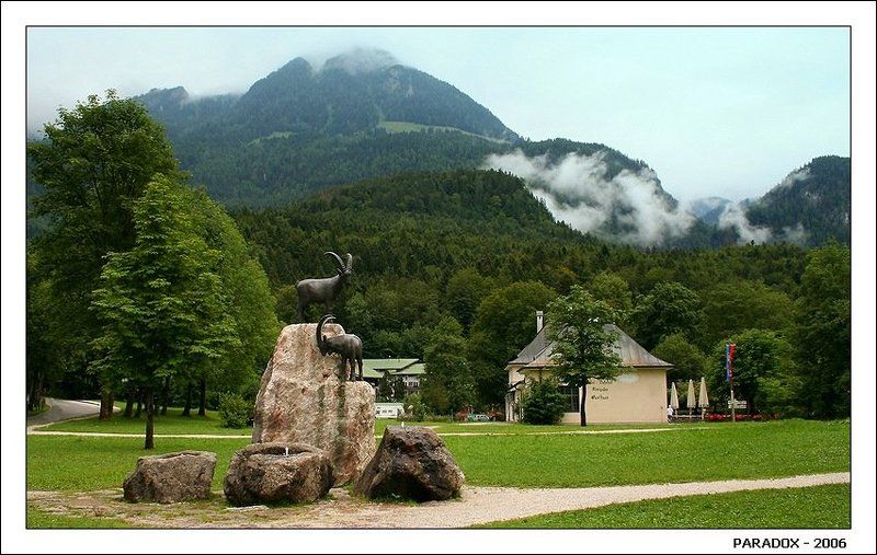 Козерог,Германия,Кенигсзее,знак,Зодиак,туман,горы Пейзаж с козерогамиphoto preview