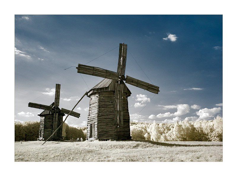 мельница, осень,  пейзаж, ик, цвет мельничноинфракрасное...photo preview