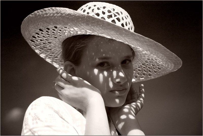 fuete, лето, портрет, девушка, шляпка, солнце, тень, mju * * *photo preview