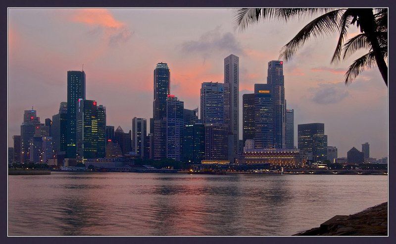 Набережная. Сумерки. Сингапур Набережная. Сумерки. Сингапурphoto preview