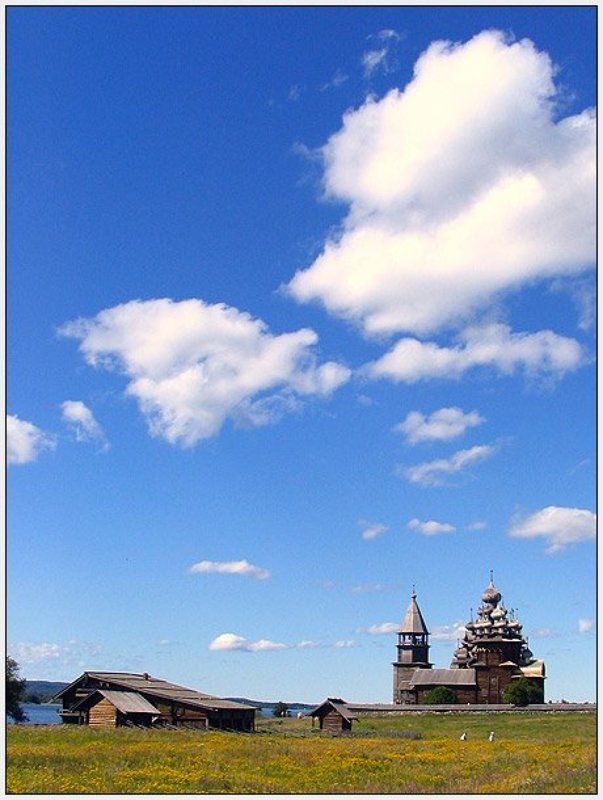 кижи, небо, облака ***photo preview