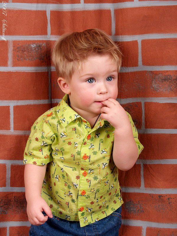 малыш, ребенок, мальчик, смущение. ...А как это у папы получается свистеть?....photo preview