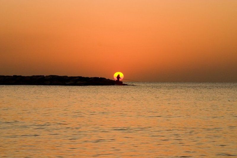 IgalSc, закат, рыбалка, настроение Fishing on  a sunsetphoto preview