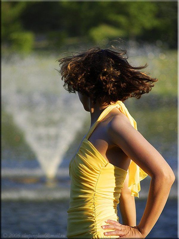 Портрет, Девушка, Гламур Ветер в ее волосах...photo preview