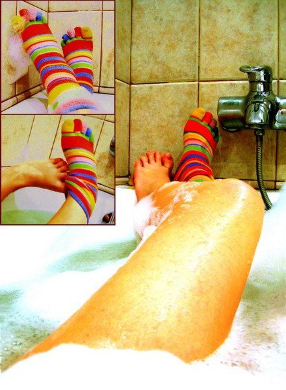 носки, с пальцами, моются, в ванной Как я носки стиралаphoto preview