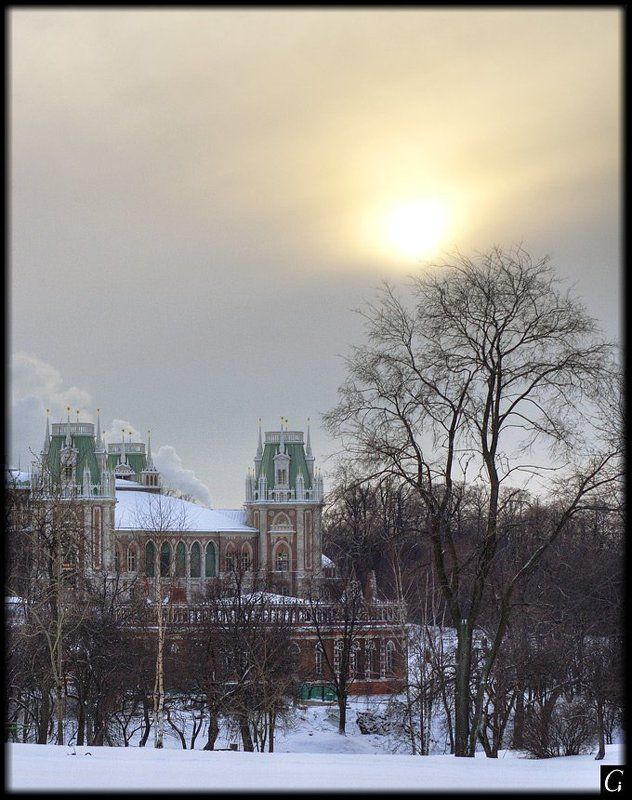 царицино, зима, закат, hdr Царицынская зарисовкаphoto preview