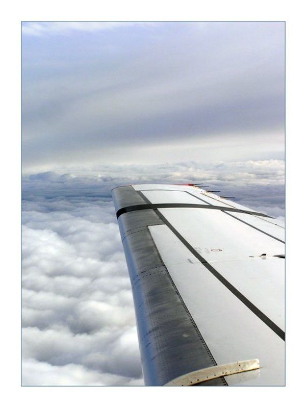 небо, самолет, крыло 10 тыс.- Полет нормальныйphoto preview
