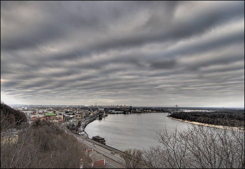 Киев, город, Днепр Дождливый декабрьphoto preview