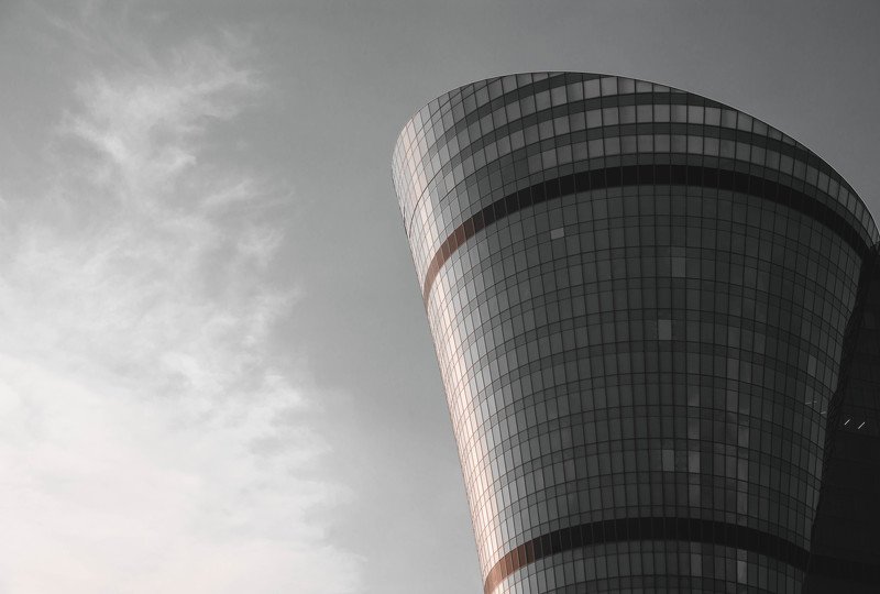 architecture, dark, line, facade, modern, urban, gray, city, Moscow, Russia Свет теплаphoto preview