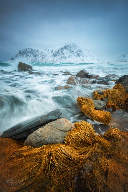 lofoten,winter,wave,coast,shore,sea,skagsanden,nature, Wintertime on the Northphoto preview