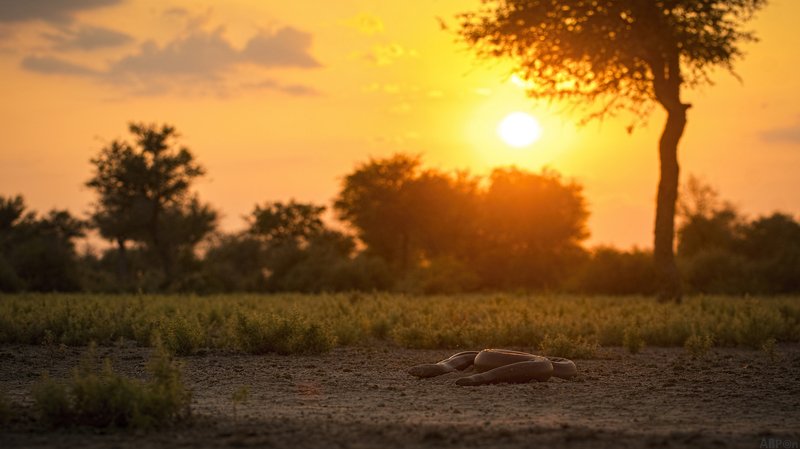 Red Sand Boa, two headed snake, Taal Chappar A two headed snake at Sunsetphoto preview