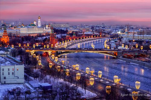 Московский кремль на закате