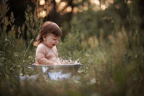 Купание Тимоши.