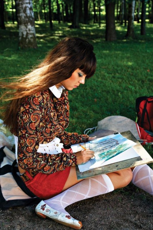 портрет, художник, петергоф Мангаphoto preview