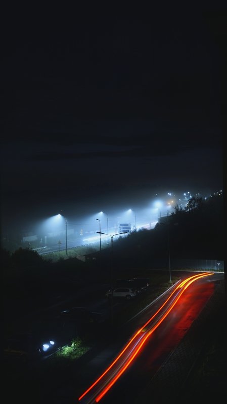 Ночь выдержка фонари night Вид моего окнаphoto preview