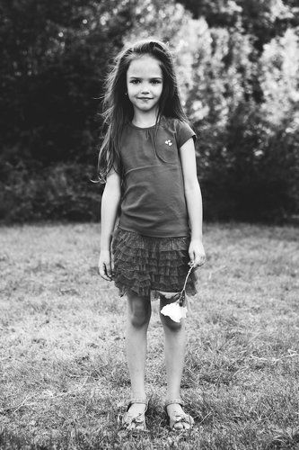 Kid with flower