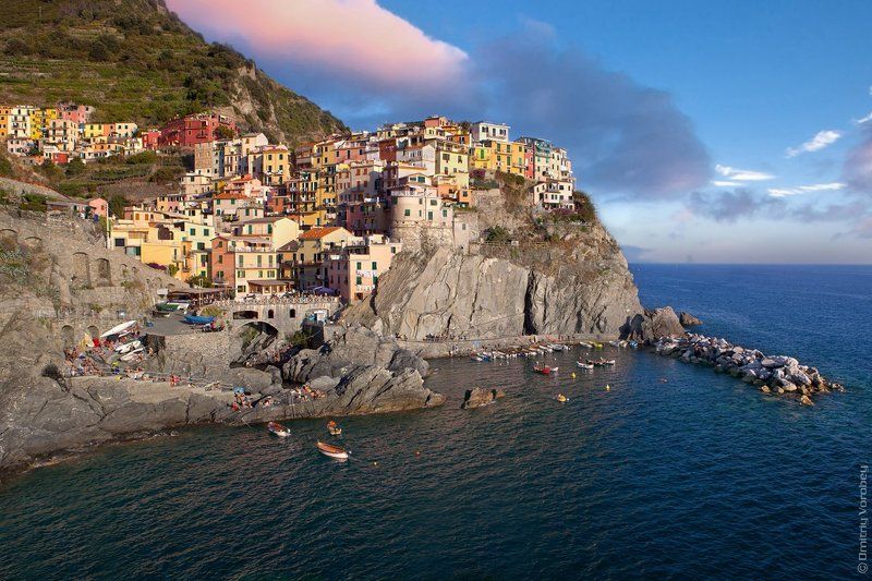 Cinque terre, City, Italy, Liguria, Manarola, Town, Город, Дмитрий воробей, Италия, Лигурия, Манарола, Море, Пейзаж, Пять земель, Скалы, Средиземное море Манаролаphoto preview