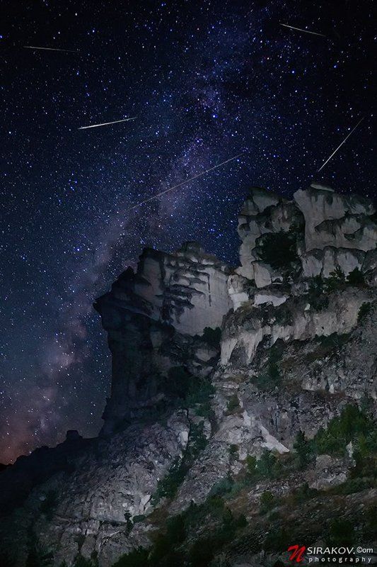 Perseid shower  over Pirin mountainphoto preview