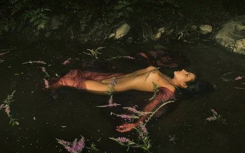 In the water