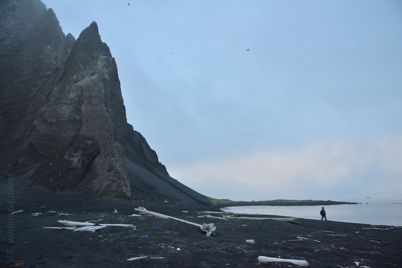 Курилы, Курильские острова, Камчатка, путешествие, экспедиция, туризм, вулкан, утёс, вечер, мордор, шагнивнеизведанное, берег, пляж Яхтенная экспедиция на Северные Курилы (из альбома, август 2020 г).photo preview