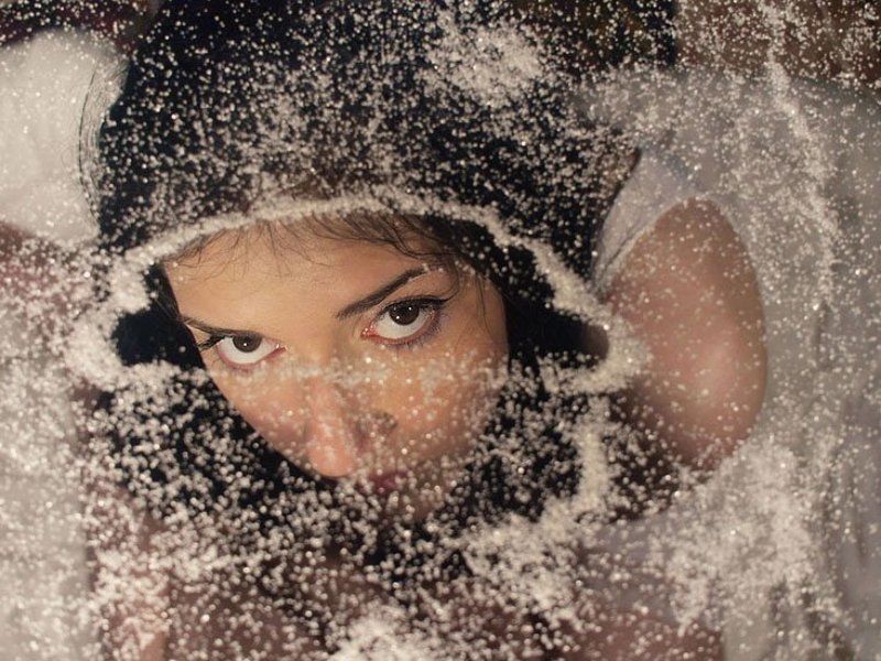 девушка, иней, сахар Сахарно-морознаяphoto preview