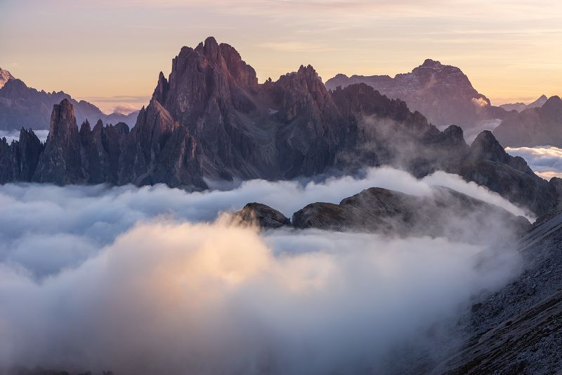 италия, доломиты, горы, облака, закат, осень, природа, landscape, italy, dolomites Доломиты.photo preview