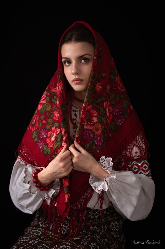 portrait, fragile, natural beauty, female portrait, traditional, home studio Ukrainian girlphoto preview