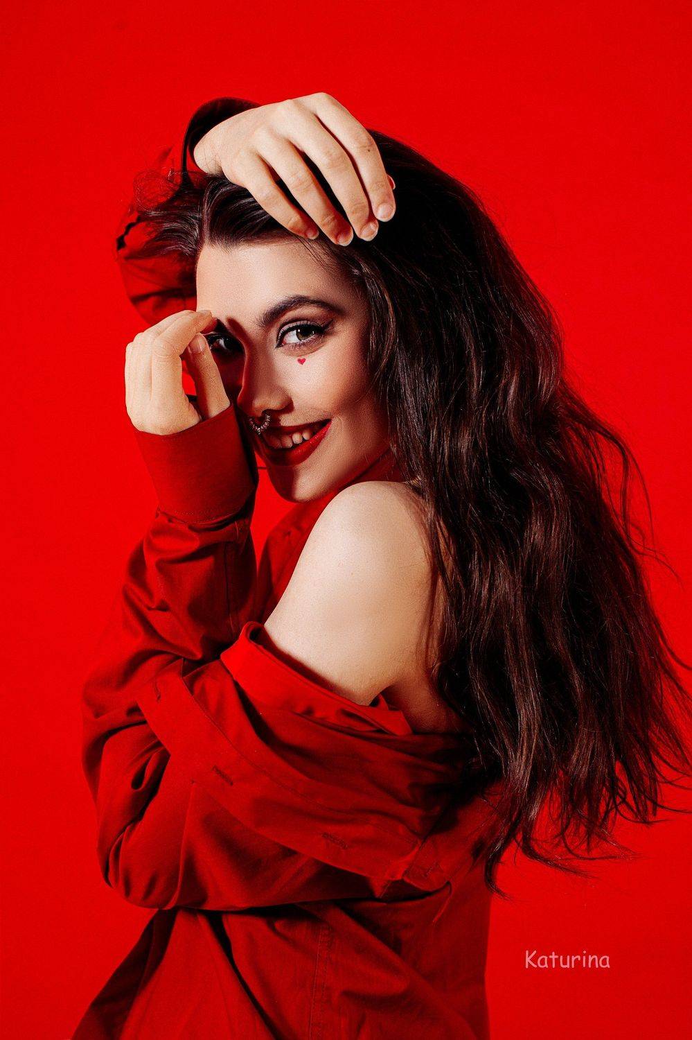 фотография, портрет, портретная фотография, девушка в красном, red, женская красота, Юлия Катурина