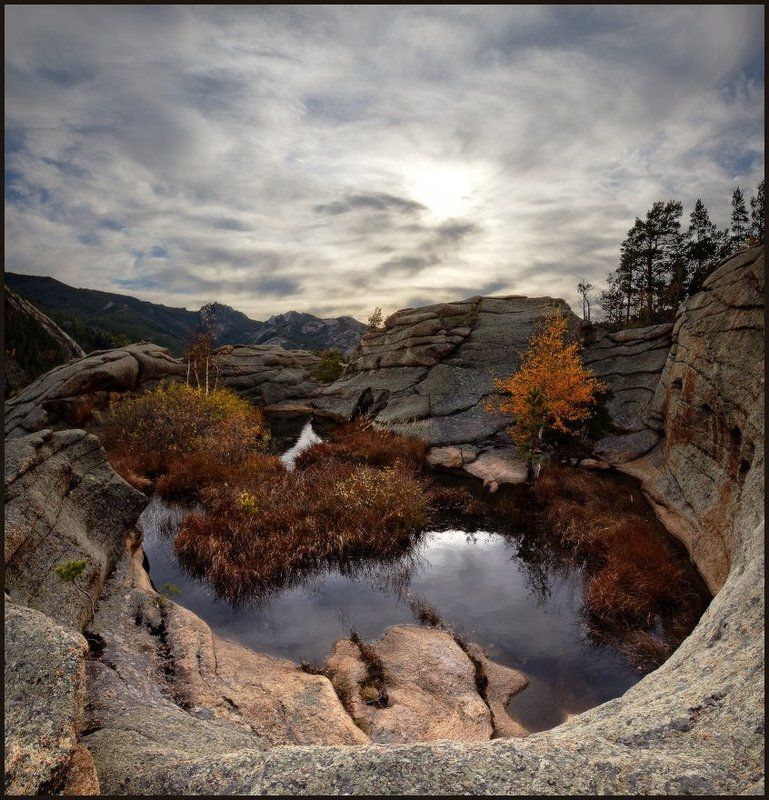 Вечер, Вода, Горы, Казахстан, Каркаралы, Скалы, Ярославский Виталий Оазисphoto preview