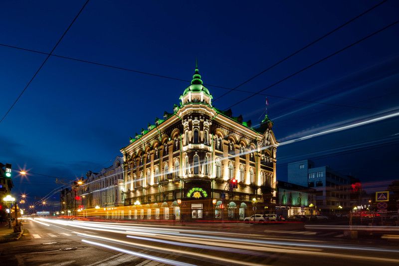 cityscape архитектура пейзаж город Вечерний Томскphoto preview