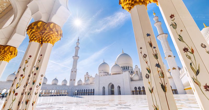 canon, color, postcard, picturesque, landmark, arab, emirates, abu-dhabi, mpsque, travel, urban, architecture, iconic, white, high key Мечеть шейха Зайда / Backlit Sheikh Zayed Mosque scapephoto preview