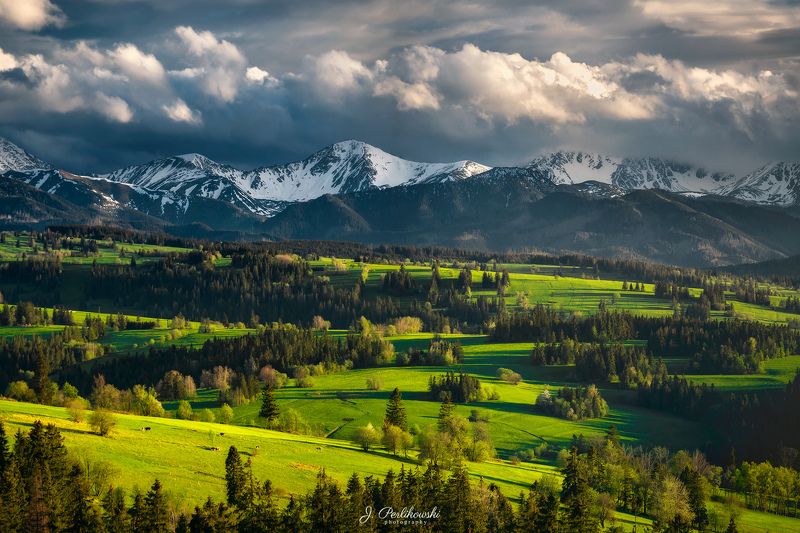 spring, mountains, tatras, green Spring under the mountainsphoto preview