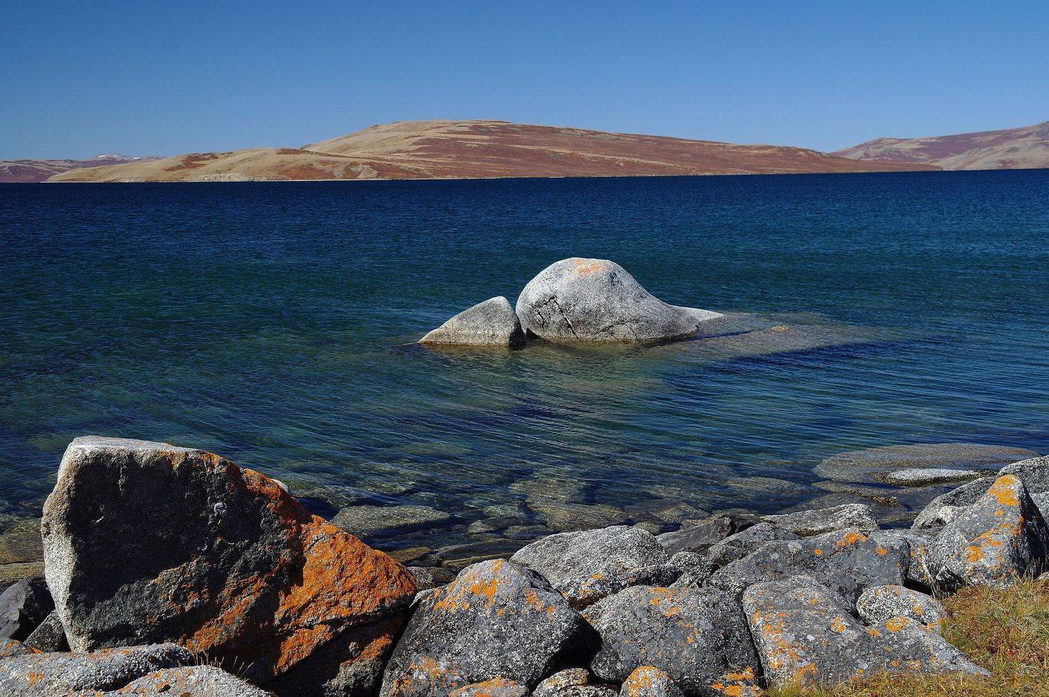 На пустынных берегах. Автор: Дмитрий Ткаченко озеро, камни, прозрачная, чистая, вода, лишайники, пустынные берега, Дмитрий Ткаченко