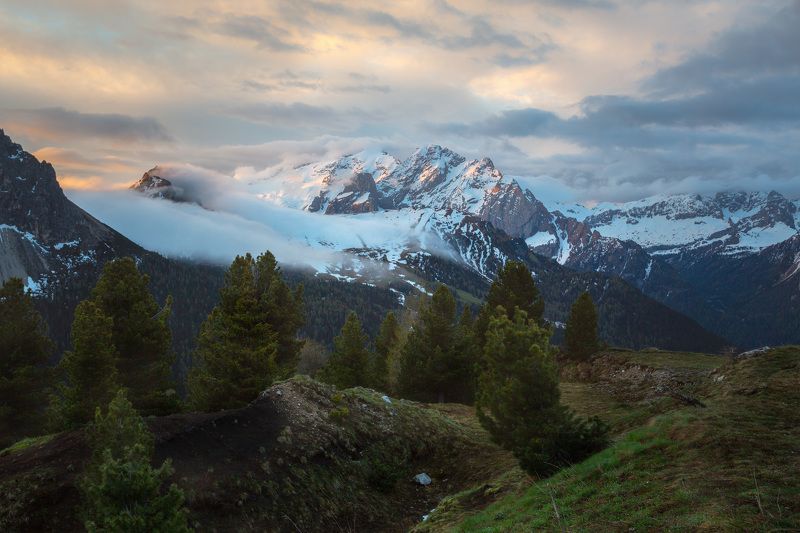 италия, доломиты, горы, облака, восход, природа, landscape, italy, dolomites, golden hour, golden light, sunrise Альпийский пейзаж.photo preview