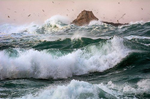 Rough seas
