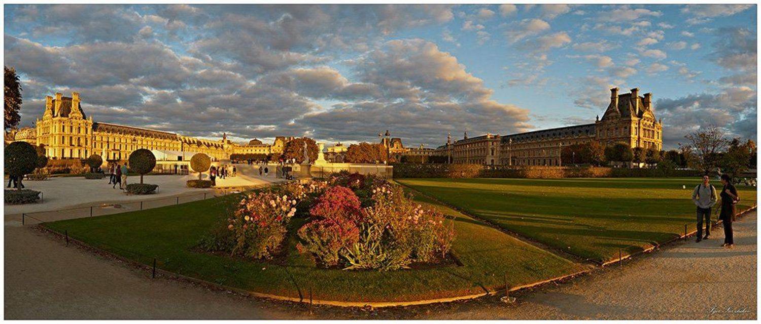 париж, лувр, закат, Игорь Суржиков