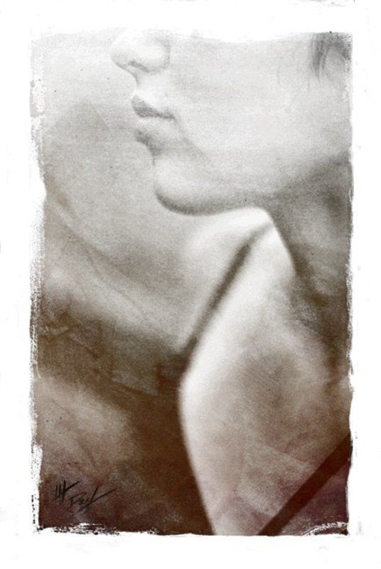 девушка, лето, набережная, платье, коллиж, чб, черно-белое ***photo preview