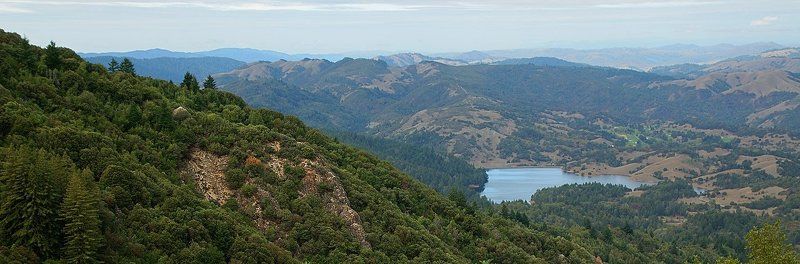 bon tempe lake, озеро, горы, калифорния, mt. tamalpais Bon Tempe Lakephoto preview