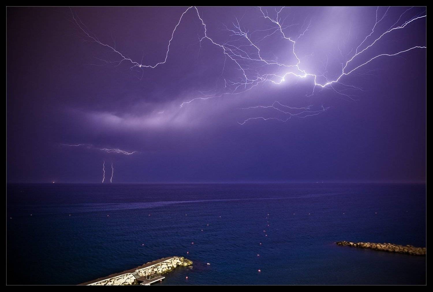 гроза,молния,ночь,кипр,море,пейзаж,природа,стихия,разряд, Александр Константинов