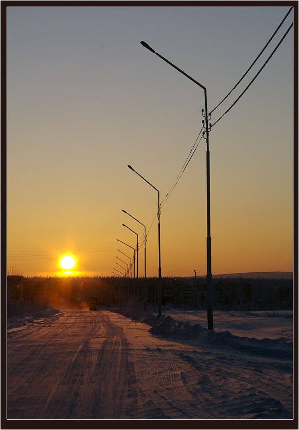 закат,зима,город, Солодухин Виктор