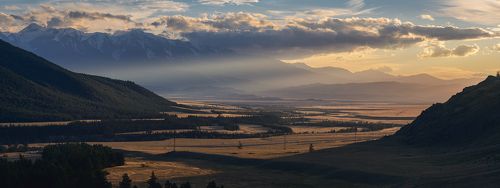 Вечер в Курайской степи