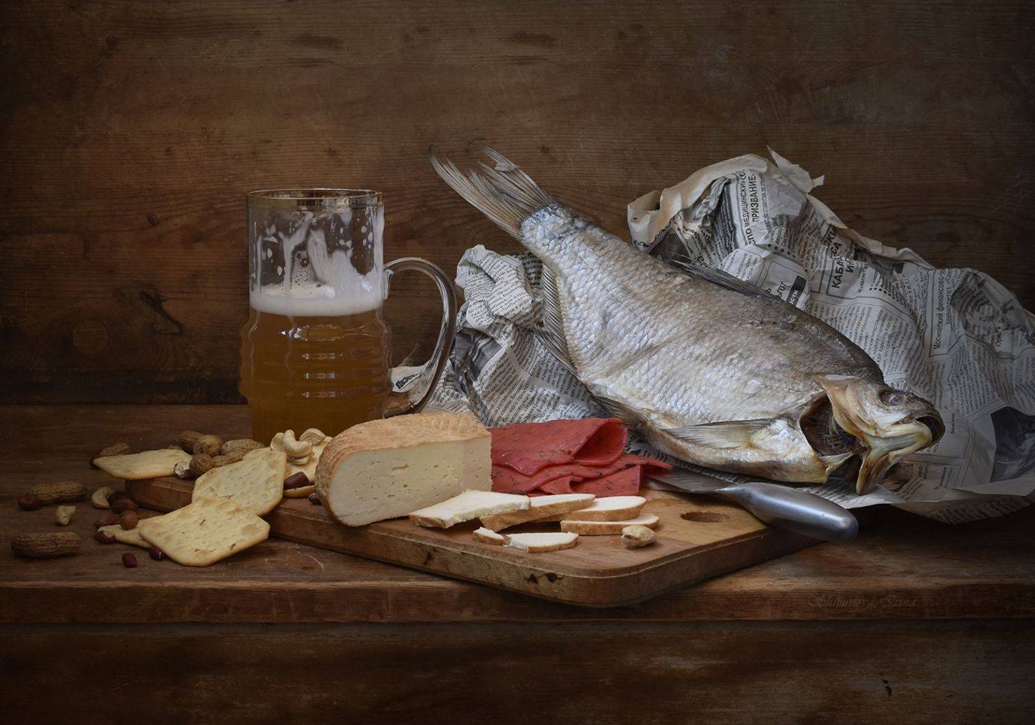 Пиво с рыбой. Автор: Шипунова Ирина , Шипунова Ирина