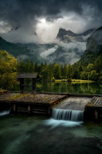 Rainy day in the Alps