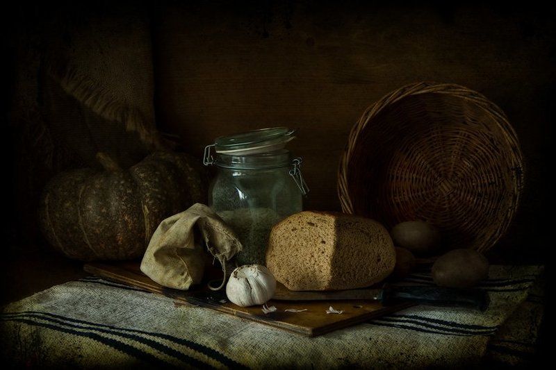 Хлеб с тыквой и чесноком.photo preview